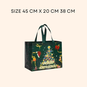 Festive Spunbond Custom Christmas Tote Eco Friendly <b>Nonwoven</b> <b>Bag</b> for Holiday Gifts - Product Image 1