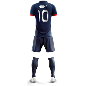 ชุดเสื้อฟุตบอลสีเขียวสำหรับเด็กผู้ใหญ่เสื้อกีฬาโพลีเอสเตอร์แบบระเหิดโลโก้ - Product Image 3