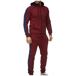 Ensemble de survêtements de sport en polaire pour hommes, vêtements d'entraînement ajustés avec logo personnalisé, survêtements de sport sur mesure pour hommes - Product Image 2
