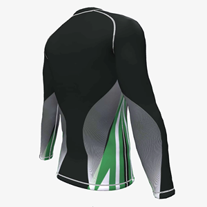 New Arrival Spandex/Polyester Breathable Heat-Transfer <b>Printed</b> High Quality Custom Design long Sleeve Rash Guard for Men BJJ - Product Image 6