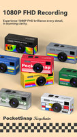 Novedad: Llaveros de juguete con forma de cámara IKodakers, con función de cámara digital, figuras de caja sorpresa, serie a granel, modelo de material ABS para diversión