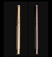 Stylo plume de luxe JR F014 en métal doré, pointe en acier inoxydable taille F, convertisseur d'encre, pour étudiants, écriture, usage au bureau, logo personnalisé