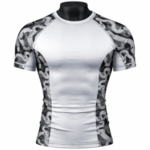 Camiseta de Compresión para Hombre, Secado Rápido, Ropa Deportiva para Gimnasio, Camiseta Deportiva de Manga Corta para Entrenamiento y Running, Ajuste Elástico - Product Image 1