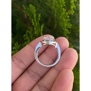 Bague en quartz cristal naturel, argent sterling 925, bague en pierres précieuses faite à la main, fournisseur de bijoux en gros - Product Image 4