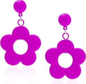 Boucles d'oreilles tendance 2026 pour femmes, couleur bonbon, fleur creuse, simples et douces, fraîches et uniques, par HF CRAFTS - Product Image 2