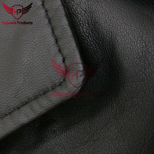 เสื้อแจ็คเก็ตรีฟเฟอร์หนังสีดําสําหรับผู้ชาย - สไตล์คลาสสิกพร้อมปุ่มด้านหน้า, กระเป๋าสะโพกแทรก, และด้านหลังธรรมดา - พอดีมาตรฐานสําหรับฤดูหนาว - Product Image 6