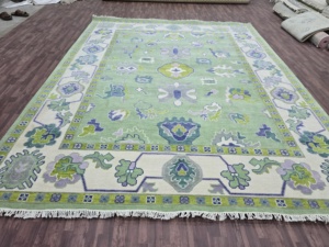 พรมขนสัตว์ชั้นดีขนาด3X5ฟุตสีขาวถักด้วยมือแบบนามธรรมสำหรับห้องนั่งเล่นหรือห้องรับประทานอาหาร - Product Image 5