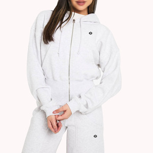 Ensemble de survêtement pour femmes en polaire doux, sweat-shirt à fermeture éclair sur le devant avec pantalon de survêtement à coupe droite décontractée - Product Image 3