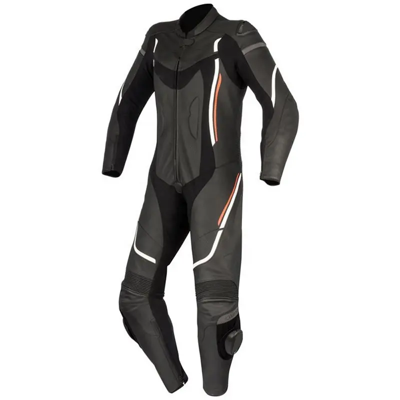 Roupa de corrida de motocicleta personalizada de couro com quantidade mínima para pedido, roupa de corrida de motociclista de melhor qualidade