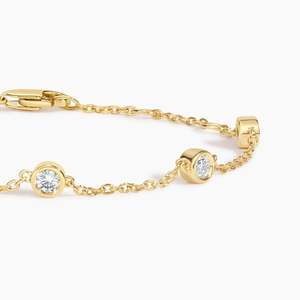 Pulsera con Bisel de Diamantes Cultivados en Laboratorio, 0.45 Quilates, Oro Rosa de 10K, Certificado IGI, Joyería Fina Minimalista para Mujer, Regalo de Boda - Product Image 6