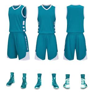 Conjunto de Camisetas de Baloncesto Personalizadas, Cómodas, de Secado Rápido, al por Mayor, en Stock, Diseño de Uniforme de Baloncesto para Hombre - Product Image 3