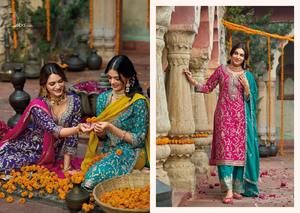 Diseñador de calidad premium Salwar Kameez Ropa paquistaní de tamaño libre cosida completa Traje de Salwar disponible a un precio asequible - Product Image 5