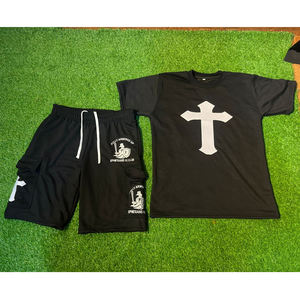 Alta calidad de los hombres de gran tamaño 450Gsm 100% algodón francés Terry ropa de moda de dos piezas conjunto de chándal sudaderas para hombres chándal - Product Image 3