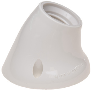 Portalámparas blanco con base curva E27 individual (Solera 6510-U) (Retráctil) - Product Image 1