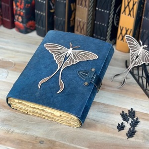 Blank Spell <b>Book</b> of Shadows Luna Moth Journal Witchcraft Supplies - Product Image 5