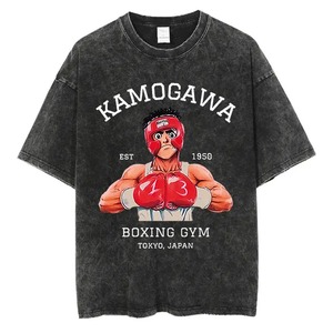 Vintage Cotton Washed T-<strong>Shirt</strong> Anime <strong>Boxing</strong> Gym Loose T <strong>Shirts</strong> Men Women Y2K Hip Hop Summer Top <strong>Tee</strong>