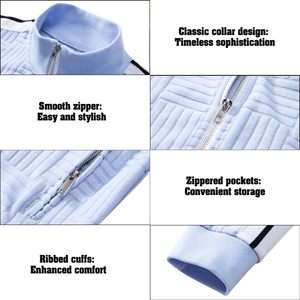 Venta al por mayor de ropa deportiva de manga larga para hombres, conjunto de 2 piezas, sudadera con cremallera, sudaderas con capucha, pantalones de chándal, conjuntos de Jogger personalizados para hombres, chándales - Product Image 5