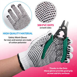 Guantes de algodón punteados con impresión personalizada Agarre de Palma duradero Ajuste cómodo para Taller de almacén de jardinería y reparación diaria - Product Image 3