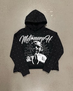 Sweat-shirts d'hiver tendance de qualité supérieure, design personnalisé, streetwear pour hommes, votre propre logo brodé, motif à pois, 100% coton molletonné - Product Image 1