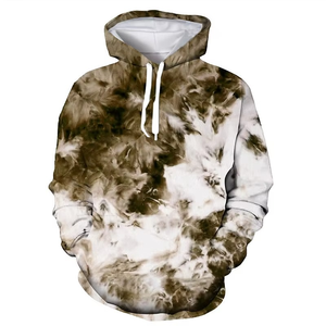 Mode Tie Dye Motif Hommes À Capuche Simple Automne À Manches Longues Hommes Femmes 3D Imprimé Hoodies - Product Image 2