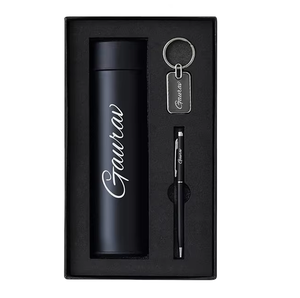 3 In 1 <b>Gift</b> Set Temperature Bottle Metal Pen Metal Keychain Perfect For Office <b>Travel</b> School And Everyday Use Stylish Practical - Product Image 6