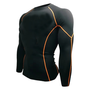 Venta al por mayor de logotipo personalizado impreso camisa de compresión en blanco MMA Rash Guard Sublimado Bjj Rash Guards para los hombres - Product Image 5