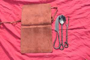 Couteau forgé fait à la main couverts couteau Viking ensemble médiéval couverts forgés à la main médiéval ensemble Unique prix de gros - Product Image 2