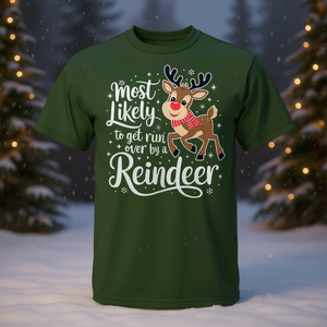 Maglietta Promozionale Natalizia: Più Probabile di Essere Sventrato da una Renna - Product Image 3
