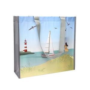 Fabricant vietnamien Conception personnalisée PP tissé fourre-tout réutilisable BOPP laminé sac à fermeture éclair étanche à l'humidité avec gravure - Product Image 2