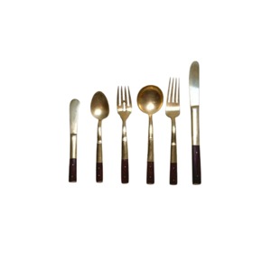 Couverts en acier inoxydable de meilleure qualité, 2 couleurs, 6 fourchettes, cuillères, couteaux, lavables au lave-vaisselle, pour usage domestique - Product Image 1