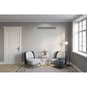 Grille d'aération dissimulée Aircontrol, profil blanc, 4 ouvertures, 1200x150mm, en aluminium, installation facile, design minimaliste - Product Image 4