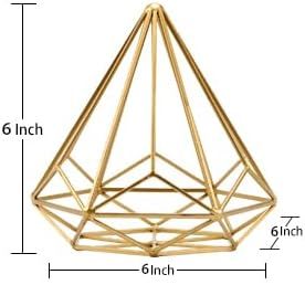 Boule de diamant Sharpe en fer doré élégant Décoration intérieure décorative géométrique pour étagères Tables dans les salons et les chambres à coucher - Product Image 6