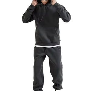 Custom Logo Heavy Weight Cotton Fleece or Polyester Tracksuit for <b>Men</b> High Quality Streetwear Casual <b>Hoodies</b> Set for <b>Men</b> - Product Image 5
