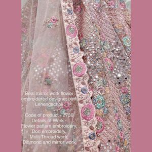 Diseñador de moda Bridal Wear Premium Georgette con hermoso trabajo de secuencia Zari Lehenga Choli por Royal Export - Product Image 6