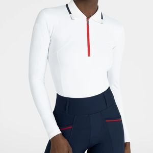 Camiseta ecuestre deportiva Ajuste perfecto técnico Ropa personalizada a granel Venta al por mayor Equitación Baselayer Top Camisas - Product Image 2