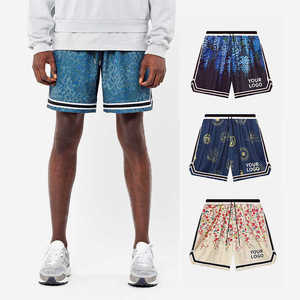 Personnalisé Hommes Casual Été Vintage Basketball Sport Running Mesh Shorts 5 "Entrejambe Taille Élastique Respirant Séchage Rapide Complet - Product Image 2
