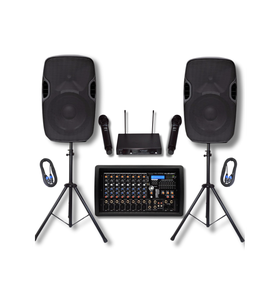 Système de sonorisation portable Bluetooth avec microphone sans fil et chariot à roulettes pour événements extérieurs - Offre spéciale - Product Image 2