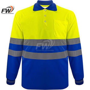 Camiseta Polo de Manga Larga de Seguridad de Alta Visibilidad Personalizada al por Mayor, con Tira Reflectante, para Construcción, Ingeniería, Logística, Ropa de Trabajo - Product Image 4