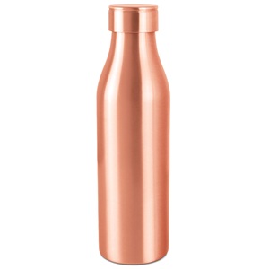 Modern Pure Smooth <b>Copper</b> Water <b>Bottle</b> With Curved Shape For Ayurvedic Daily Healthy <b>Drinking</b> - Product Image 4