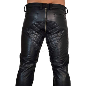 Dernier style de pantalon en cuir pour hommes Pantalon en cuir léger taille élastique décontracté de haute qualité à vendre Meilleure qualité Prix bon marché - Product Image 4