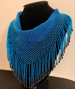 Collier de décoration de cou unique fait main écharpe perlée - Product Image 1