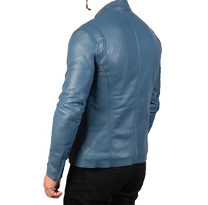 Chaqueta de cuero auténtico para hombre de alta calidad Chaquetas de invierno para motocicleta para hombre Chaquetas de cuero cálidas para hombre - Product Image 4