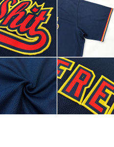 Maille Respirant Sublimé Baseball Jersey Chemises Baseball Team Shirt Personnalisé Premium Classique V Cou Plain Fitness Sportswear Hommes - Product Image 6