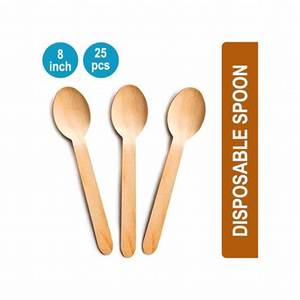 Meilleure vente de cuillère en bois jetable écologique de 16cm pour le camping - Product Image 3