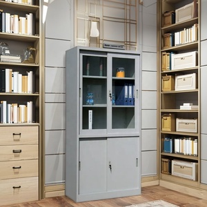 Tùy Chỉnh Cửa Trượt Kim Loại Tập Tin Tủ Kính Cửa Thép Tủ Ngành Công Nghiệp Phong Cách Tủ Sách - Product Image 6