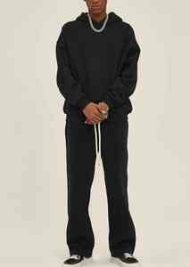 Conjunto de 2 piezas de moda Heavyweight 100% Cotton Oversize Hoodie y Joggers Pantalones de chándal Patrón sólido Chándal de invierno - Product Image 3