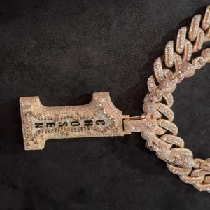 Full Iced Out Moissanite Diamonds <b>name</b> <b>Pendant</b> Rope Chain White Gold Plated 925 Silver Hip Hop <b>Pendant</b> Dog Tag <b>Necklace</b> Jewelry - Product Image 3