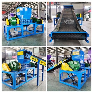 Rifiuti pp grumi di plastica utilizzati tessuto doppio albero trituratore macchina triturazione - Product Image 2