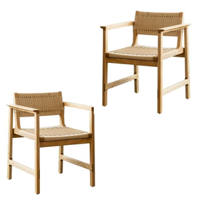 Sillón de madera de ratán, silla de Hotel, sillas de exterior, muebles de Hotel para jardín, comedor, restaurante a los mejores precios - Product Image 6