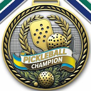 Medallas de Pickleball de metal de acero de latón acrílico personalizadas impresas UV para eventos de caridad y recaudación de fondos Entrega más rápida - Product Image 2
